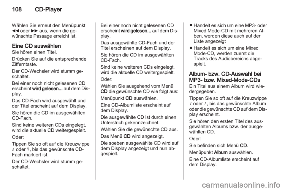 OPEL ASTRA H 2012  Infotainment-Handbuch (in German) 