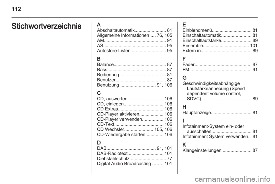 OPEL ASTRA H 2012  Infotainment-Handbuch (in German) 
