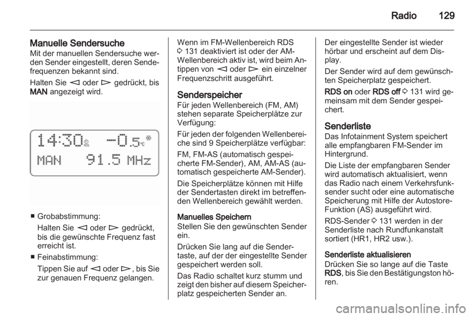 OPEL ASTRA H 2012  Infotainment-Handbuch (in German) 