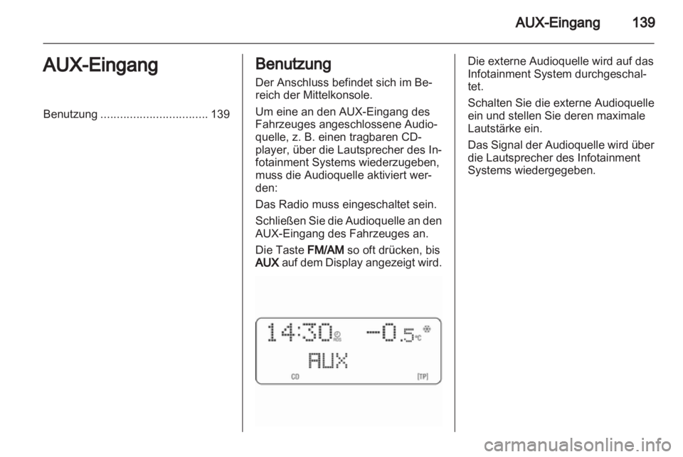 OPEL ASTRA H 2012  Infotainment-Handbuch (in German) 