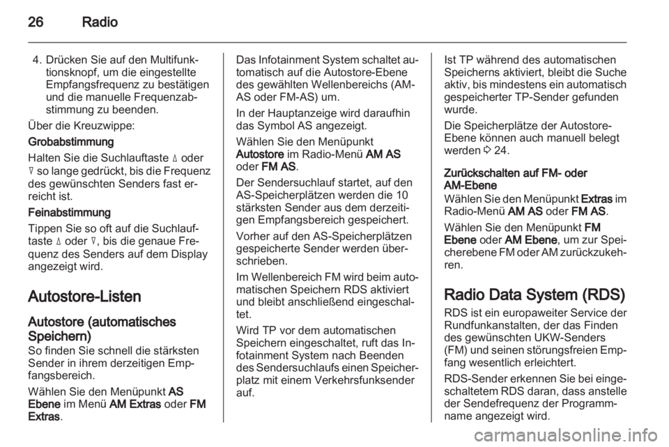 OPEL ASTRA H 2012  Infotainment-Handbuch (in German) 