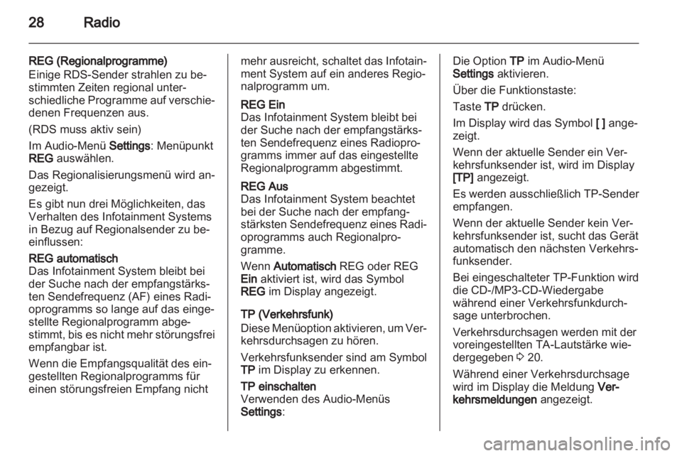 OPEL ASTRA H 2012  Infotainment-Handbuch (in German) 