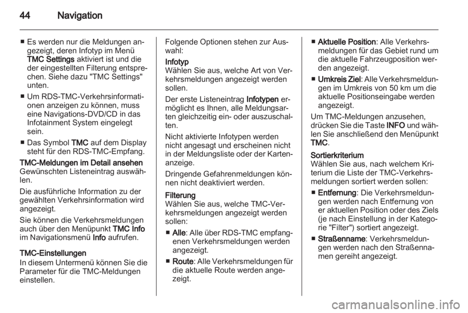 OPEL ASTRA H 2012  Infotainment-Handbuch (in German) 