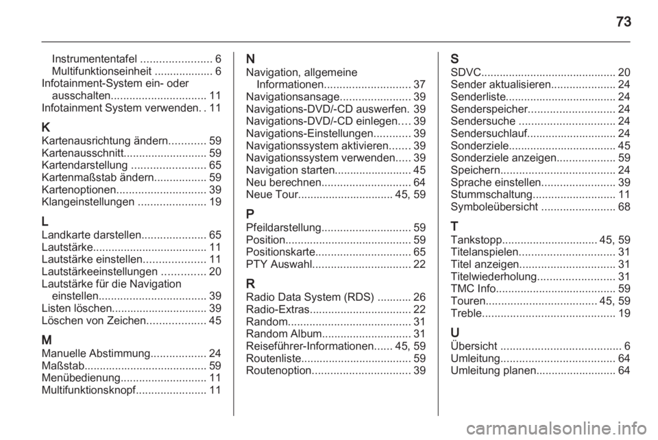 OPEL ASTRA H 2012  Infotainment-Handbuch (in German) 