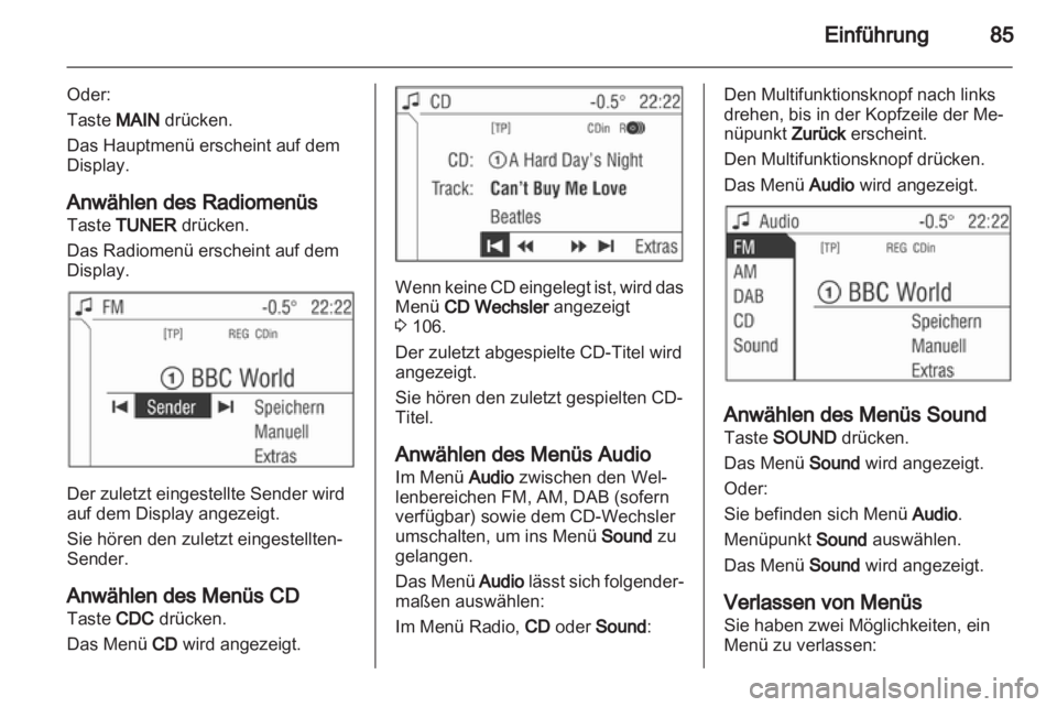 OPEL ASTRA H 2012  Infotainment-Handbuch (in German) 