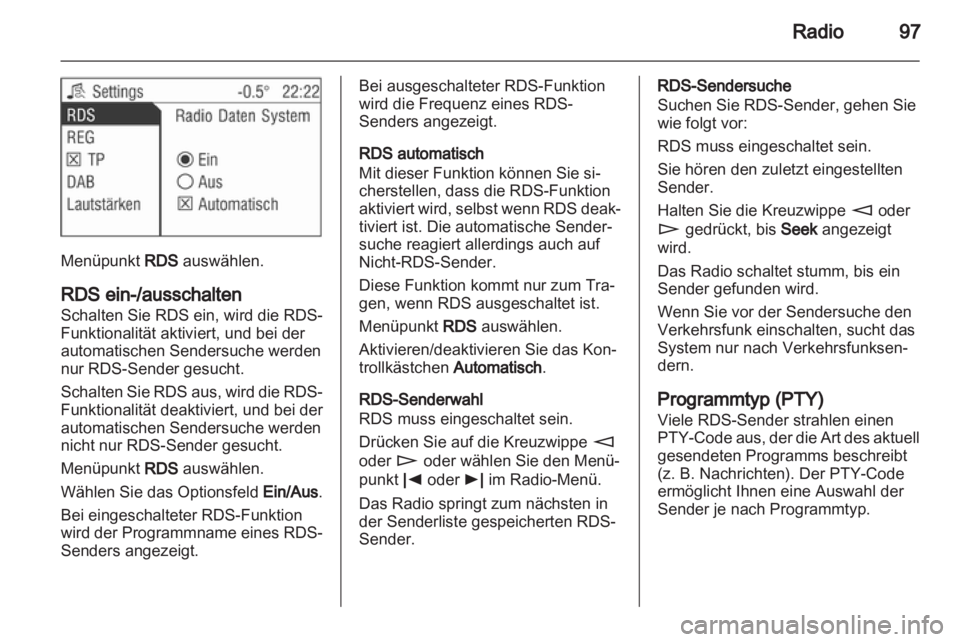 OPEL ASTRA H 2012  Infotainment-Handbuch (in German) 