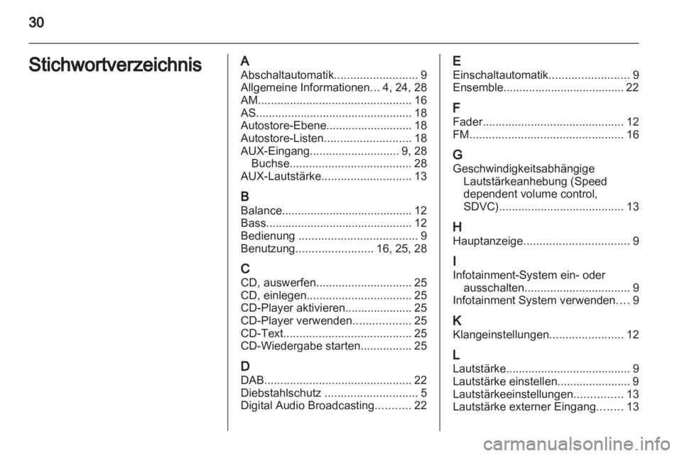 OPEL ASTRA H 2013  Infotainment-Handbuch (in German) 