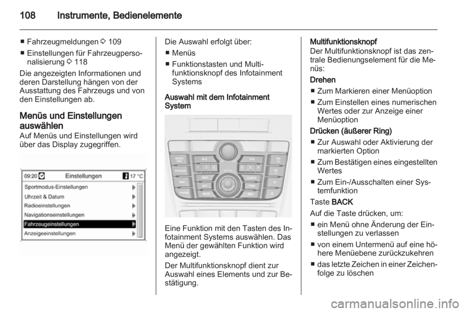 OPEL ASTRA J 2011.5  Betriebsanleitung (in German) 