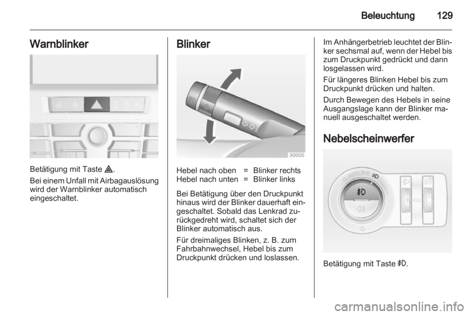 OPEL ASTRA J 2011.5  Betriebsanleitung (in German) 