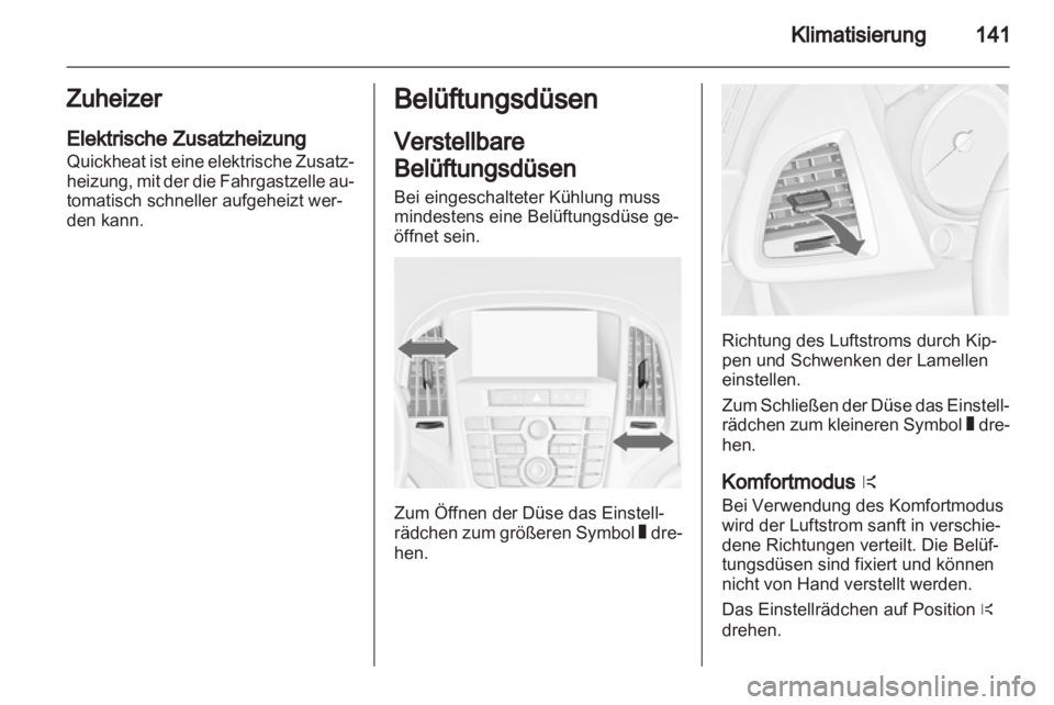 OPEL ASTRA J 2011.5  Betriebsanleitung (in German) 