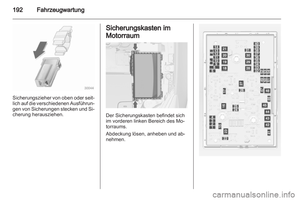 OPEL ASTRA J 2011.5  Betriebsanleitung (in German) 