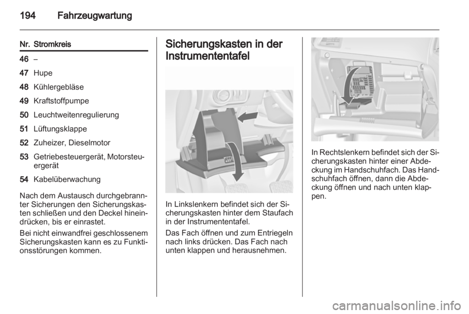 OPEL ASTRA J 2011.5  Betriebsanleitung (in German) 