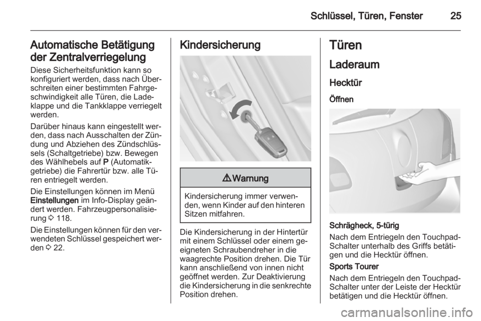 OPEL ASTRA J 2011.5  Betriebsanleitung (in German) 