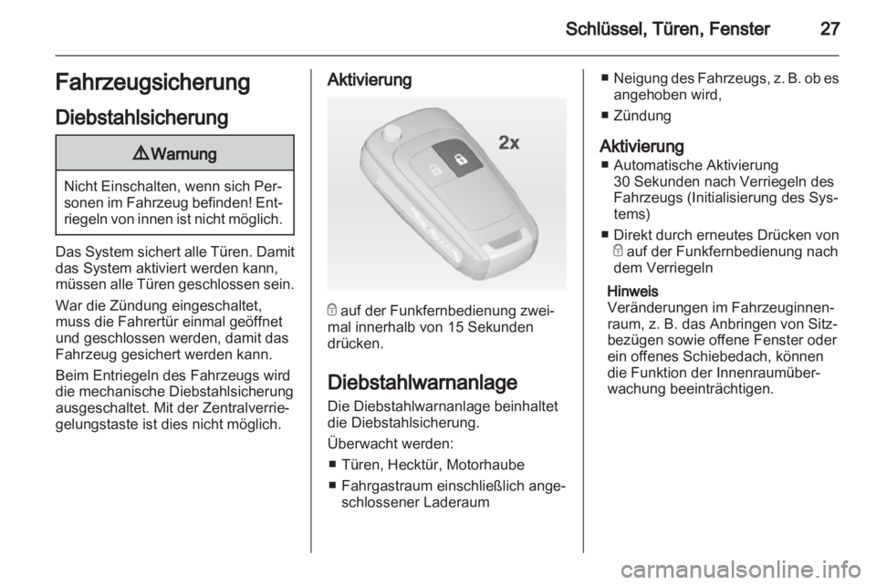 OPEL ASTRA J 2011.5  Betriebsanleitung (in German) 