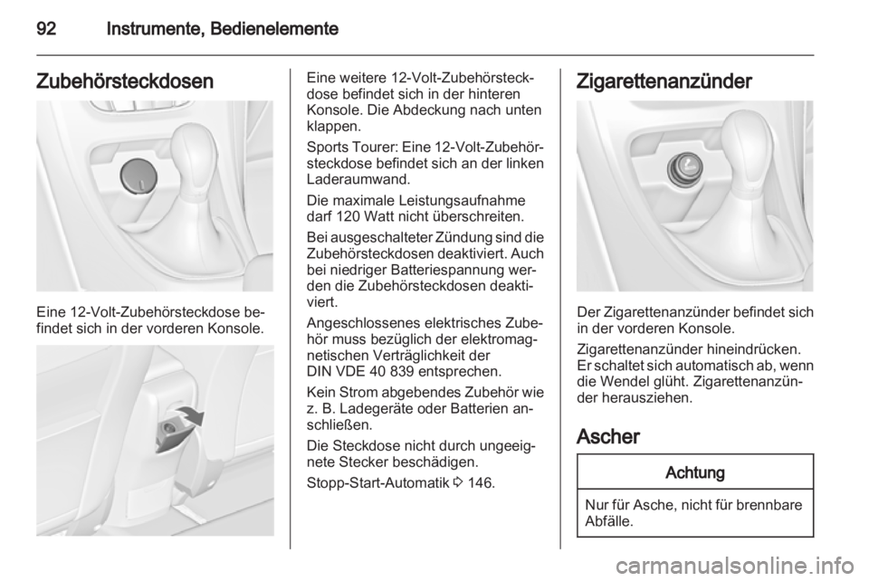 OPEL ASTRA J 2011.5  Betriebsanleitung (in German) 