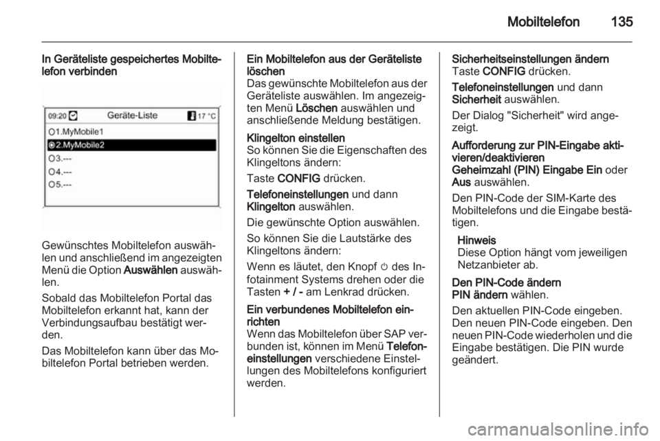 OPEL ASTRA J 2012  Infotainment-Handbuch (in German) 