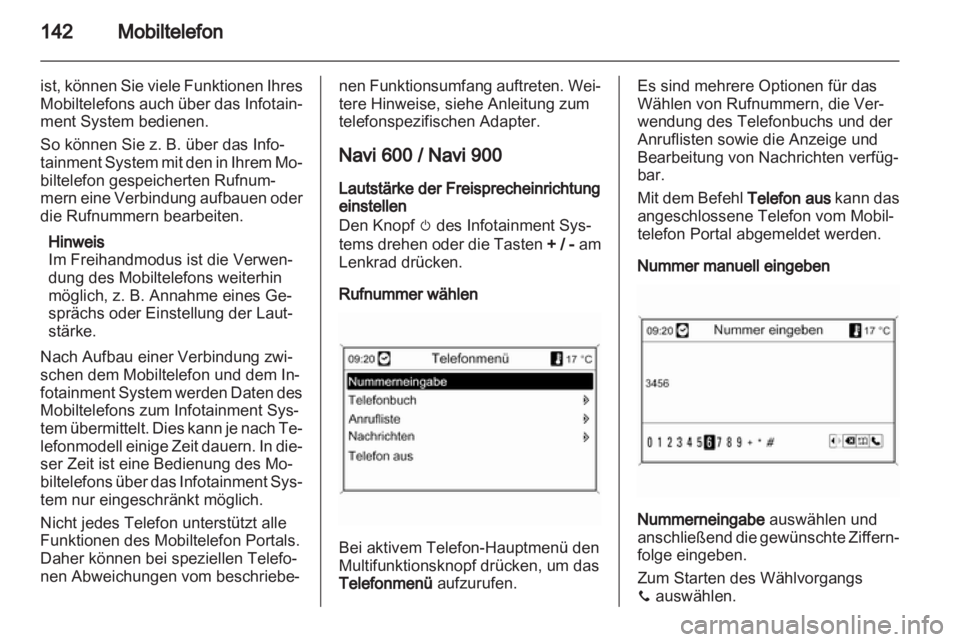 OPEL ASTRA J 2012  Infotainment-Handbuch (in German) 