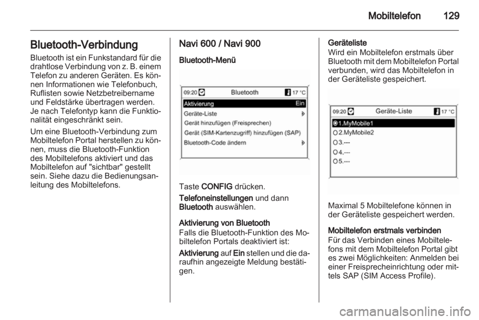 OPEL ASTRA J 2013  Infotainment-Handbuch (in German) 