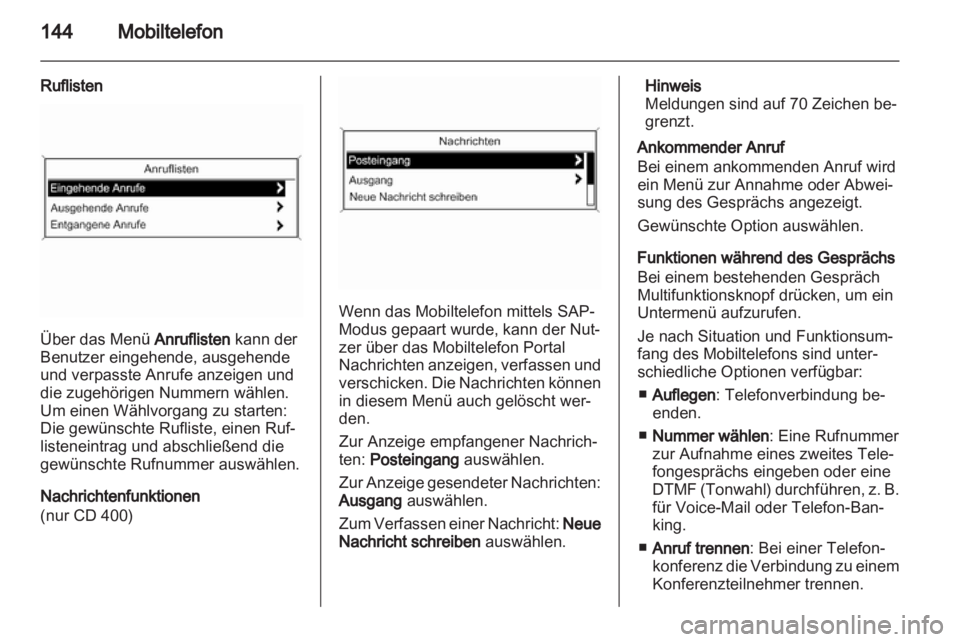 OPEL ASTRA J 2013  Infotainment-Handbuch (in German) 