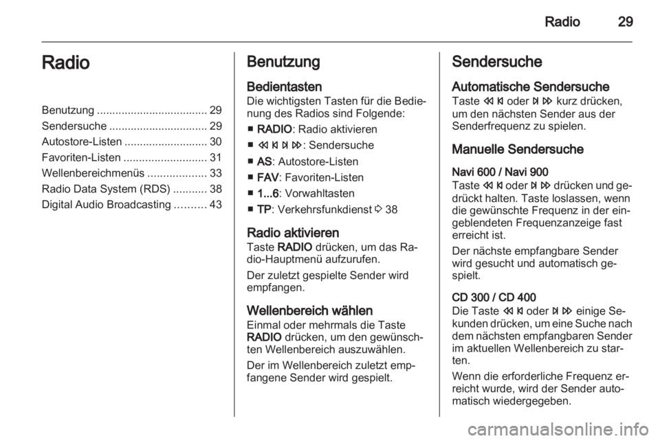 OPEL ASTRA J 2013  Infotainment-Handbuch (in German) 