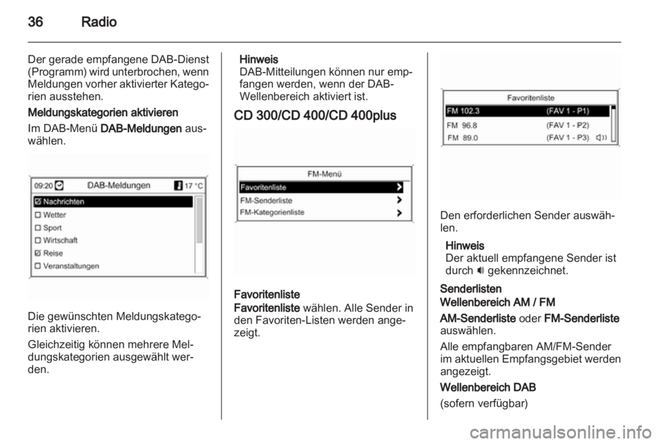OPEL ASTRA J 2013  Infotainment-Handbuch (in German) 