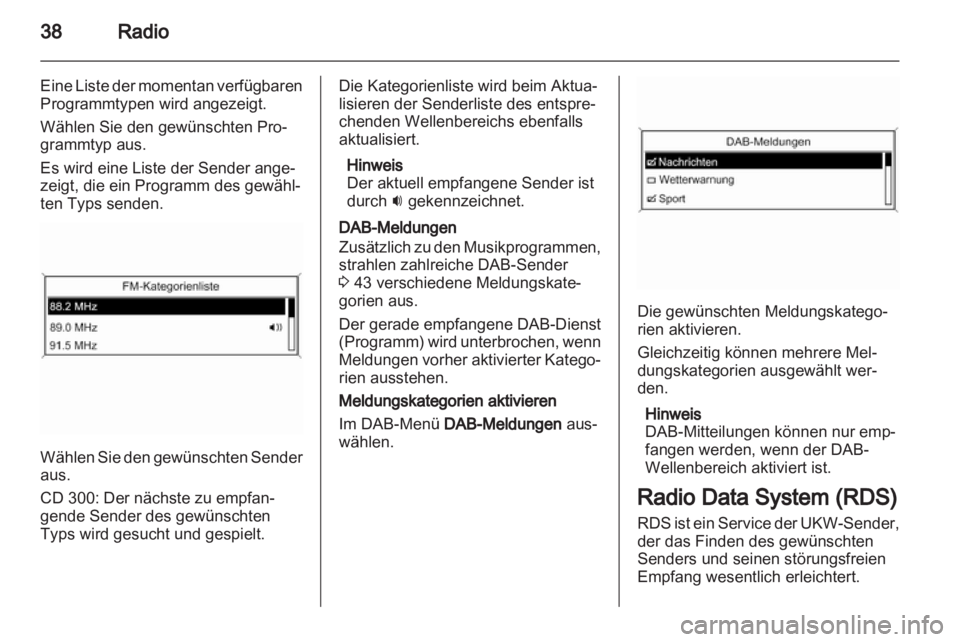 OPEL ASTRA J 2013  Infotainment-Handbuch (in German) 
