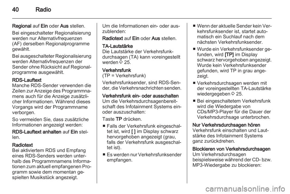 OPEL ASTRA J 2013  Infotainment-Handbuch (in German) 