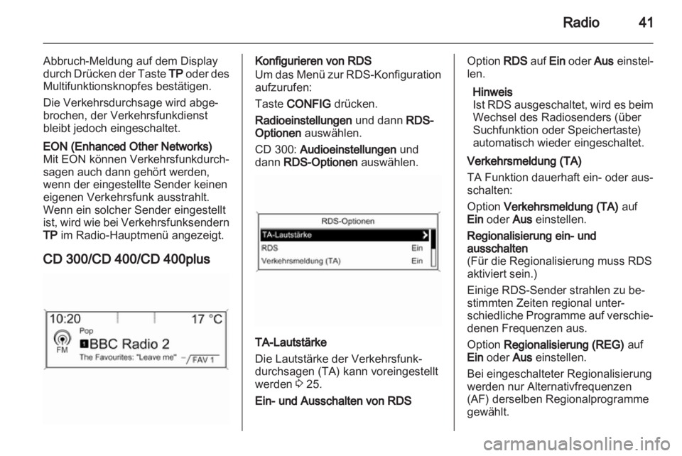 OPEL ASTRA J 2013  Infotainment-Handbuch (in German) 
