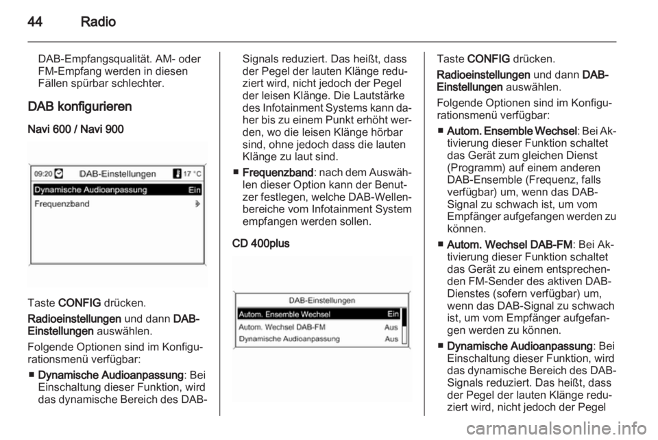 OPEL ASTRA J 2013  Infotainment-Handbuch (in German) 