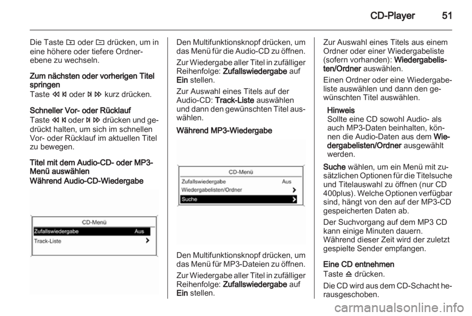 OPEL ASTRA J 2013  Infotainment-Handbuch (in German) 