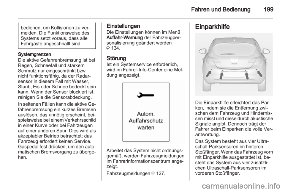 OPEL ASTRA J 2013  Betriebsanleitung (in German) 