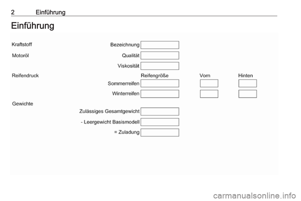 OPEL CASCADA 2016  Betriebsanleitung (in German) 2EinführungEinführung 