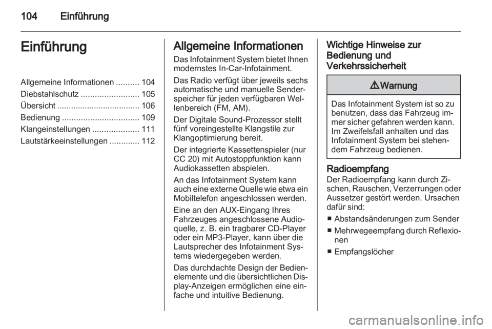 OPEL COMBO 2011.5  Infotainment-Handbuch (in German) 