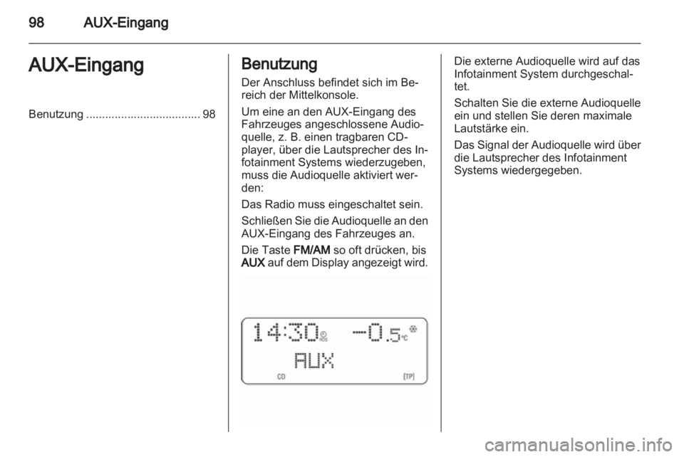 OPEL COMBO 2011.5  Infotainment-Handbuch (in German) 