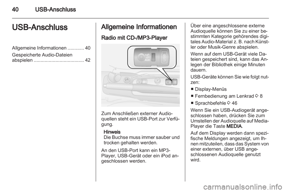 OPEL COMBO D 2013  Infotainment-Handbuch (in German) 