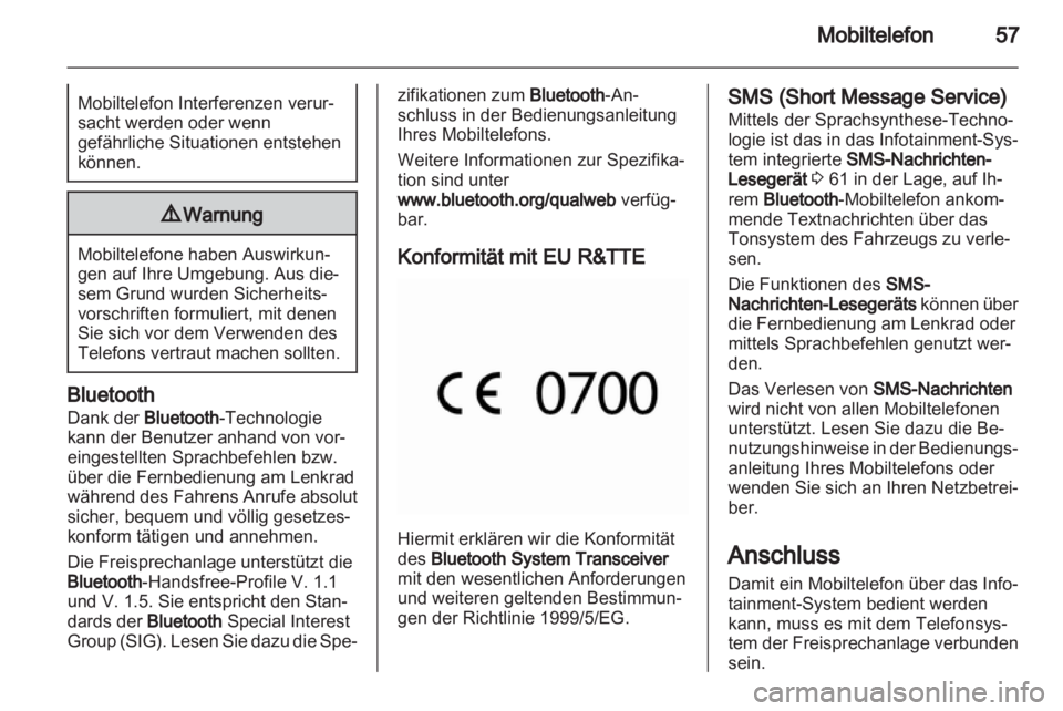 OPEL COMBO D 2013  Infotainment-Handbuch (in German) 