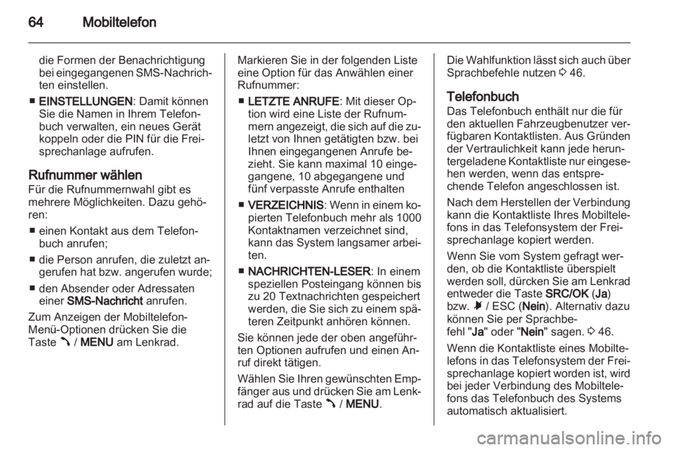 OPEL COMBO D 2013  Infotainment-Handbuch (in German) 