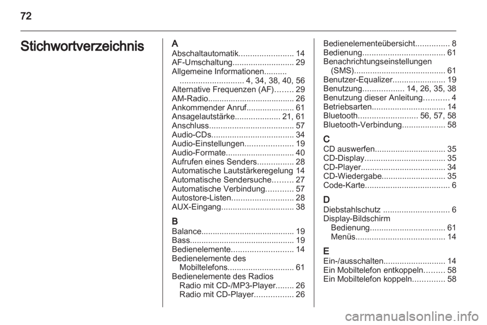 OPEL COMBO D 2013  Infotainment-Handbuch (in German) 