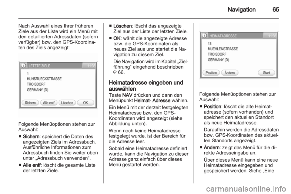 OPEL CORSA 2011  Infotainment-Handbuch (in German) 