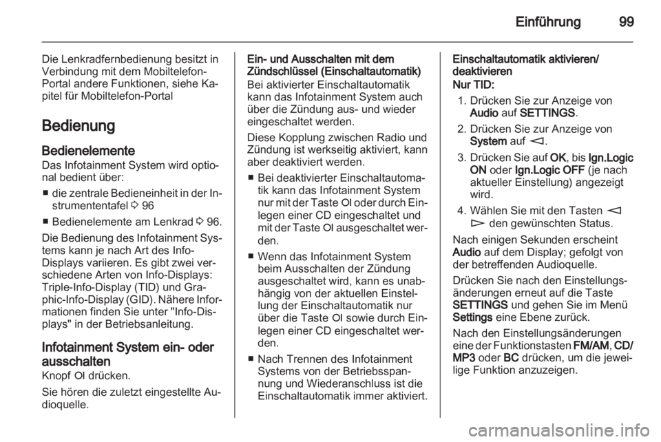 OPEL CORSA 2011  Infotainment-Handbuch (in German) 