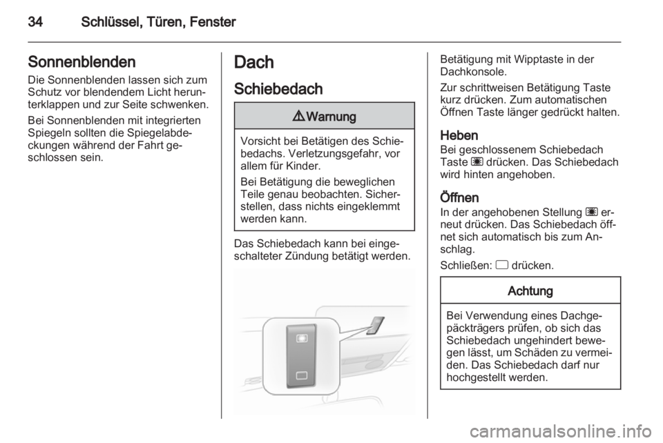 OPEL CORSA 2013.5  Betriebsanleitung (in German) 