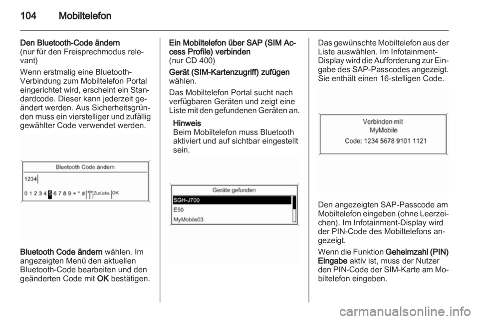 OPEL INSIGNIA 2011  Infotainment-Handbuch (in German) 