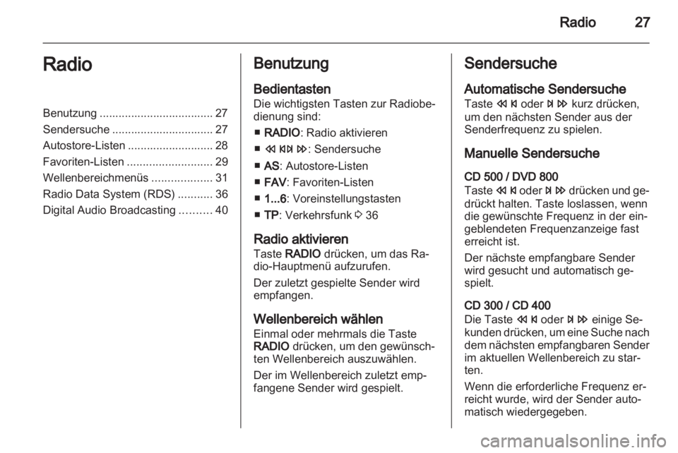 OPEL INSIGNIA 2011  Infotainment-Handbuch (in German) 