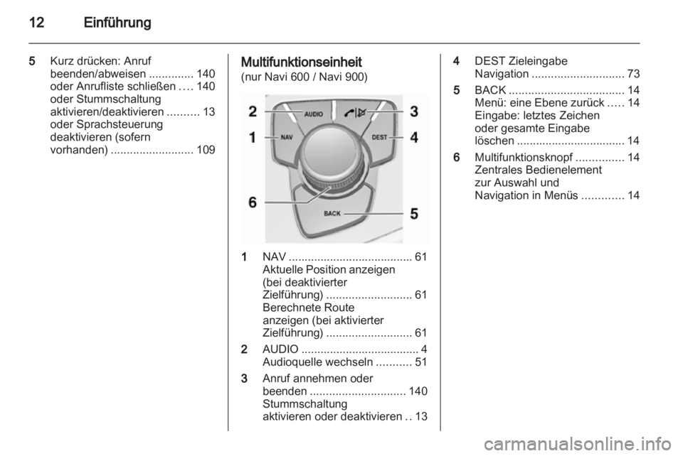 OPEL INSIGNIA 2012  Infotainment-Handbuch (in German) 