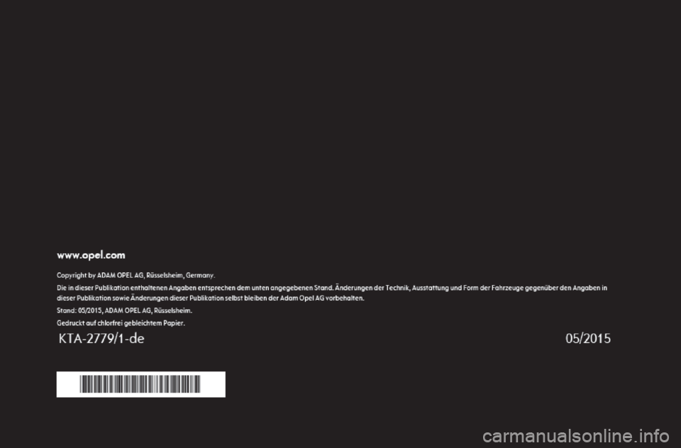 OPEL KARL 2015.75  Betriebsanleitung (in German) 