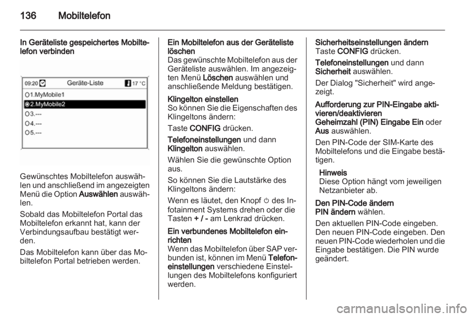 OPEL MERIVA 2012  Infotainment-Handbuch (in German) 
