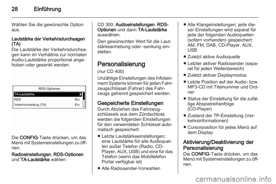 OPEL MERIVA 2012  Infotainment-Handbuch (in German) 