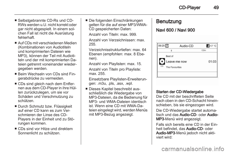 OPEL MERIVA 2012  Infotainment-Handbuch (in German) 