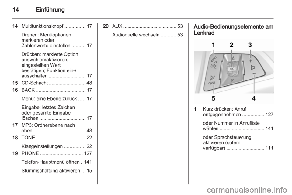 OPEL MERIVA 2012.5  Infotainment-Handbuch (in German) 