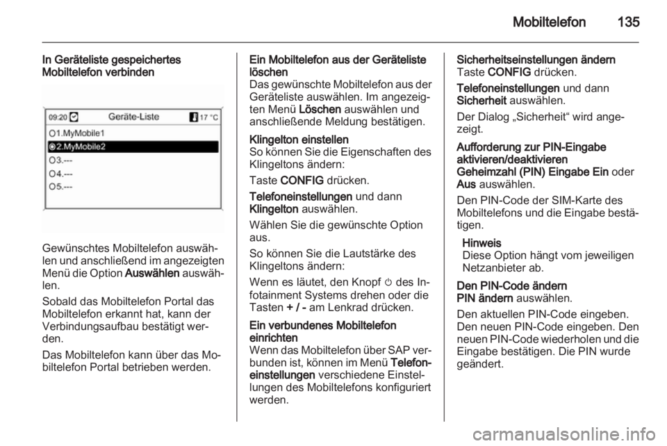 OPEL MERIVA 2013  Infotainment-Handbuch (in German) 